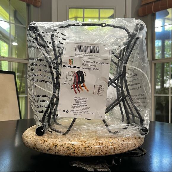 NEW Deco Brothers Pan Lid Tiered Shelf Organizer Counter Cabinets Storage Bronze - Picture 4 of 10